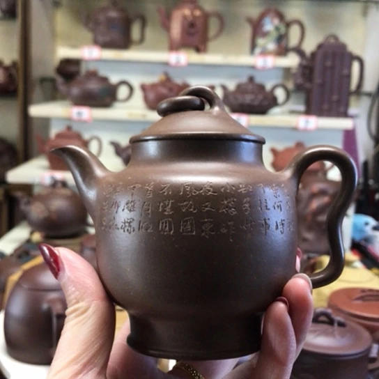 紫砂茶壶青段虞美人