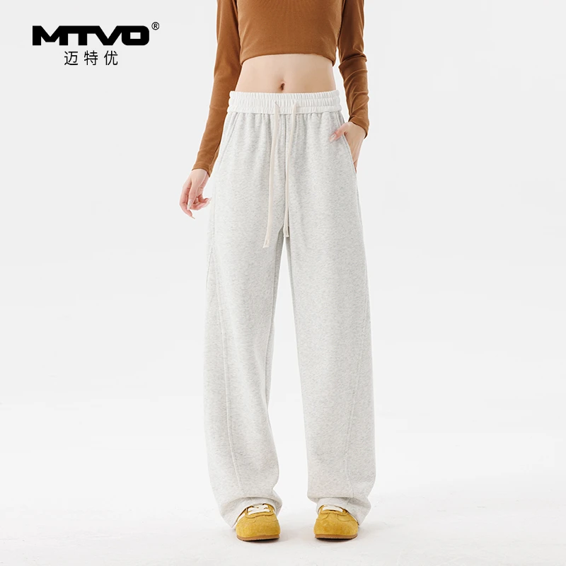 宽松阔腿休闲裤2025年夏季新款男生百搭潮流时尚纯色松紧腰休闲裤