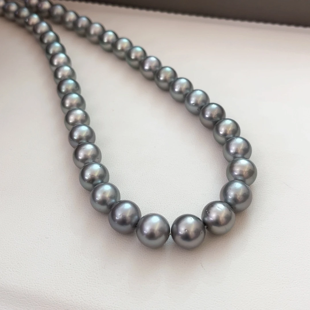 海水珍珠颈饰未镶嵌铂金灰9.5-11