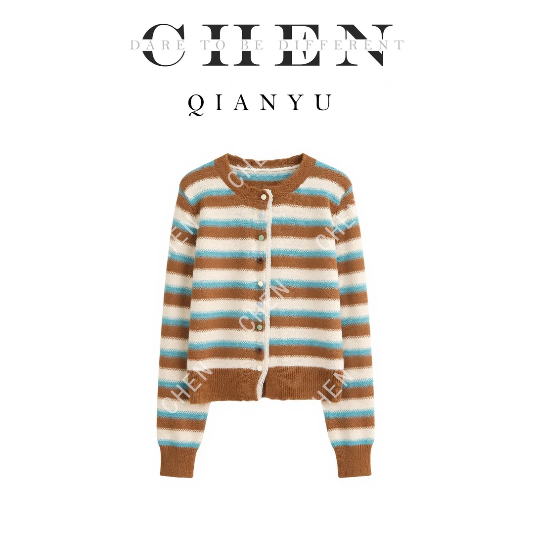 【陈陈私服】时尚设计感毛衣洋气显瘦长袖针织衫13019