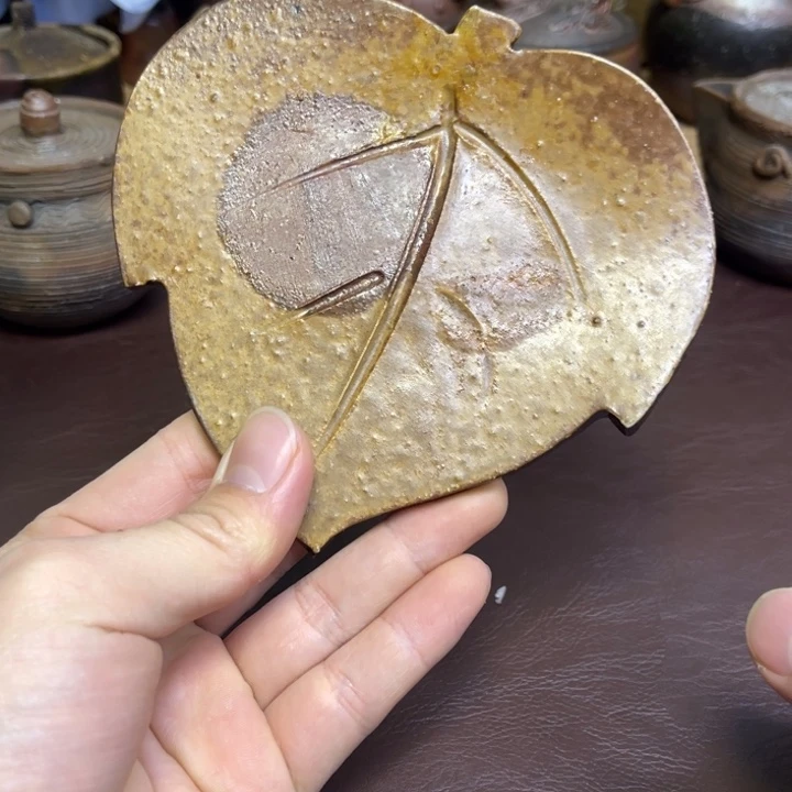 吉本正树叶壶承备前烧
