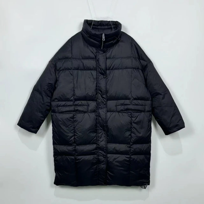 【慈城】22261长款白鸭绒羽绒服保暖外套