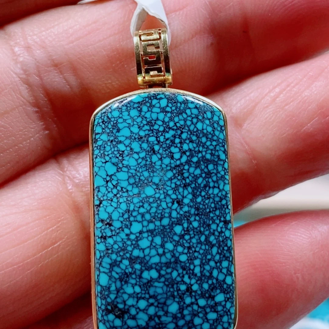 18K金镶嵌绿松石绿松石