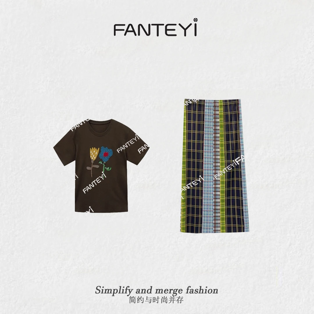 范特依-【绘趣花漾】523/529夏新款时尚百搭质感气质高级套装6556