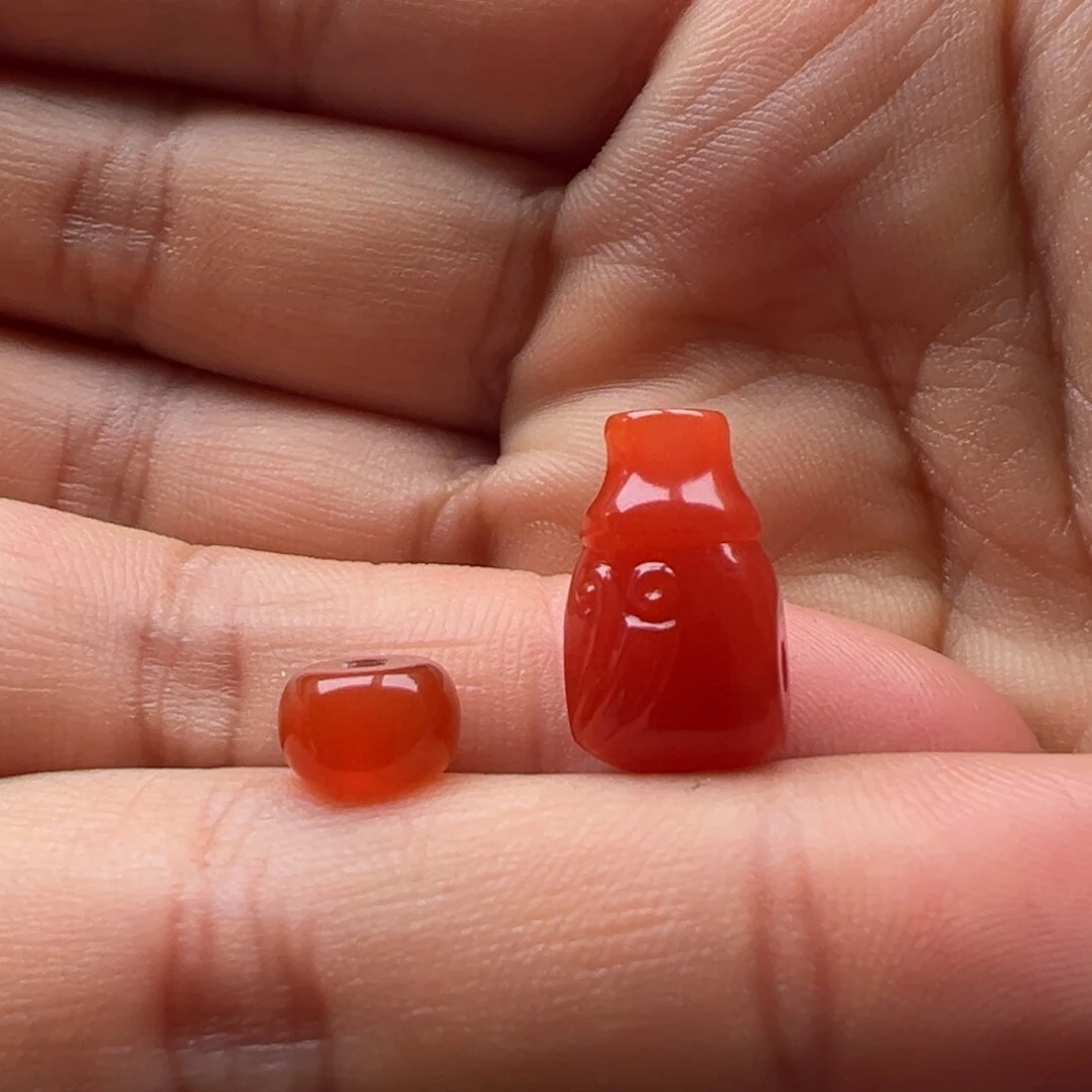 南红玛瑙三通9.5未镶嵌吃****枪