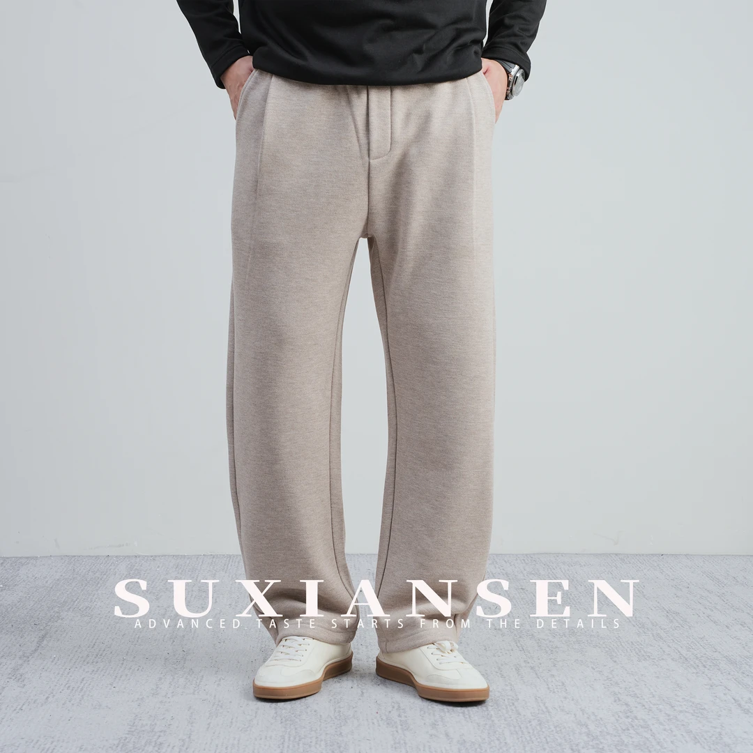 【大头叔叔】2025冬季重磅醋酸羊毛加厚抗皱休闲弯刀裤DDK7183