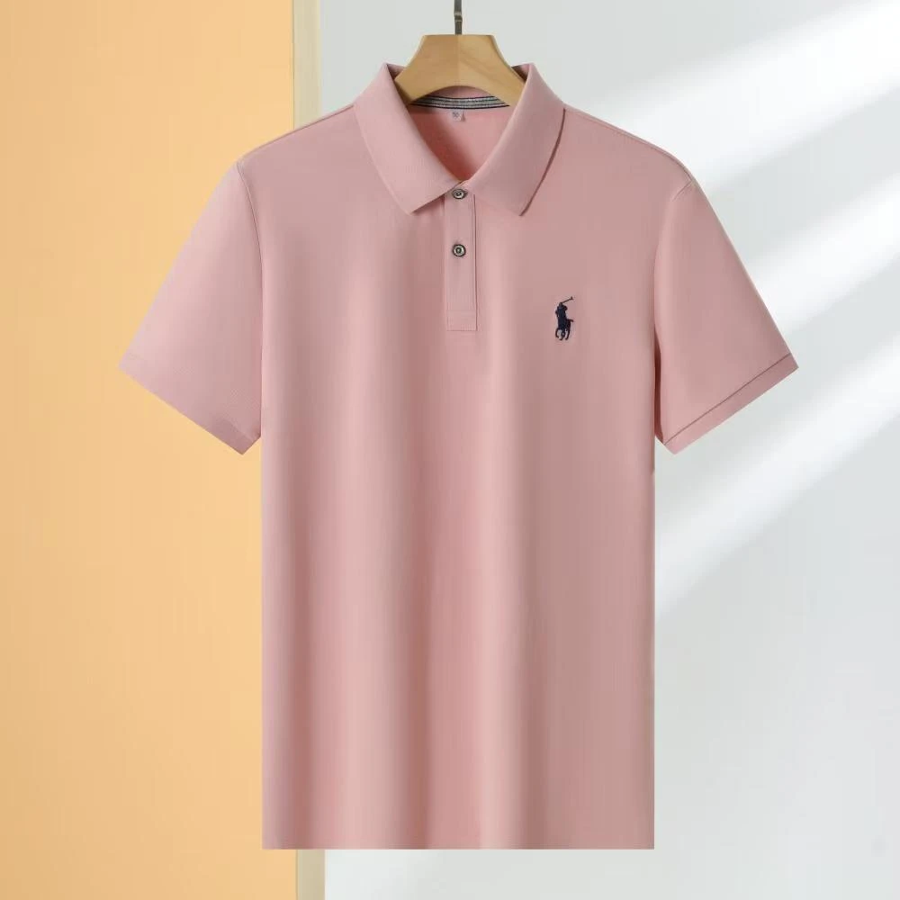 2025新品商务高端简约男士短袖polo休闲夏季纯色商务翻领3628