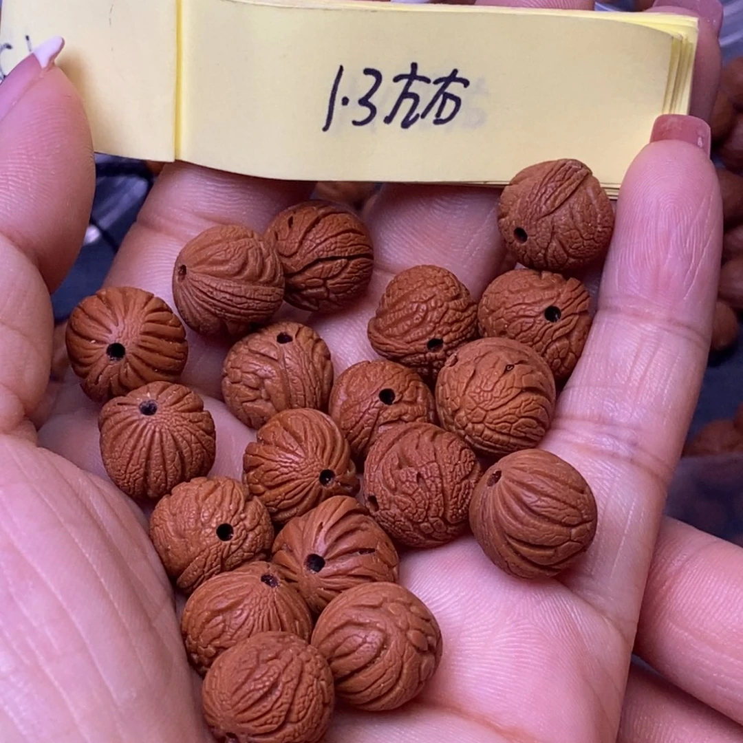 秦岭龙纹桃核手串18颗