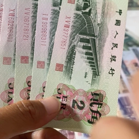 第三套人民币2角通货五张