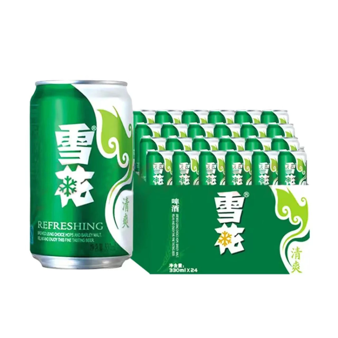 雪花清爽啤酒330ml*12罐啤酒同城送