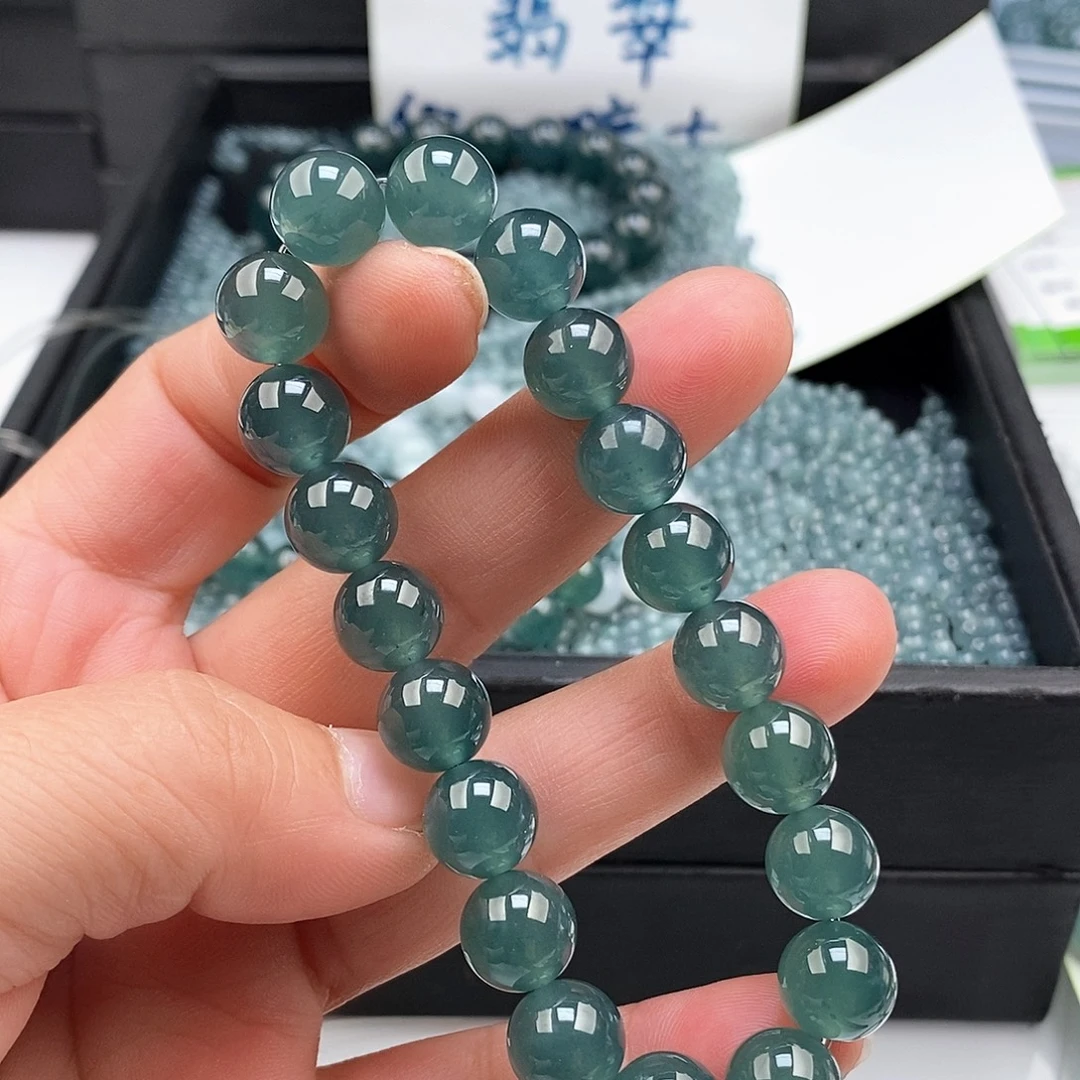 五***月翡翠未镶嵌手链翡翠手串