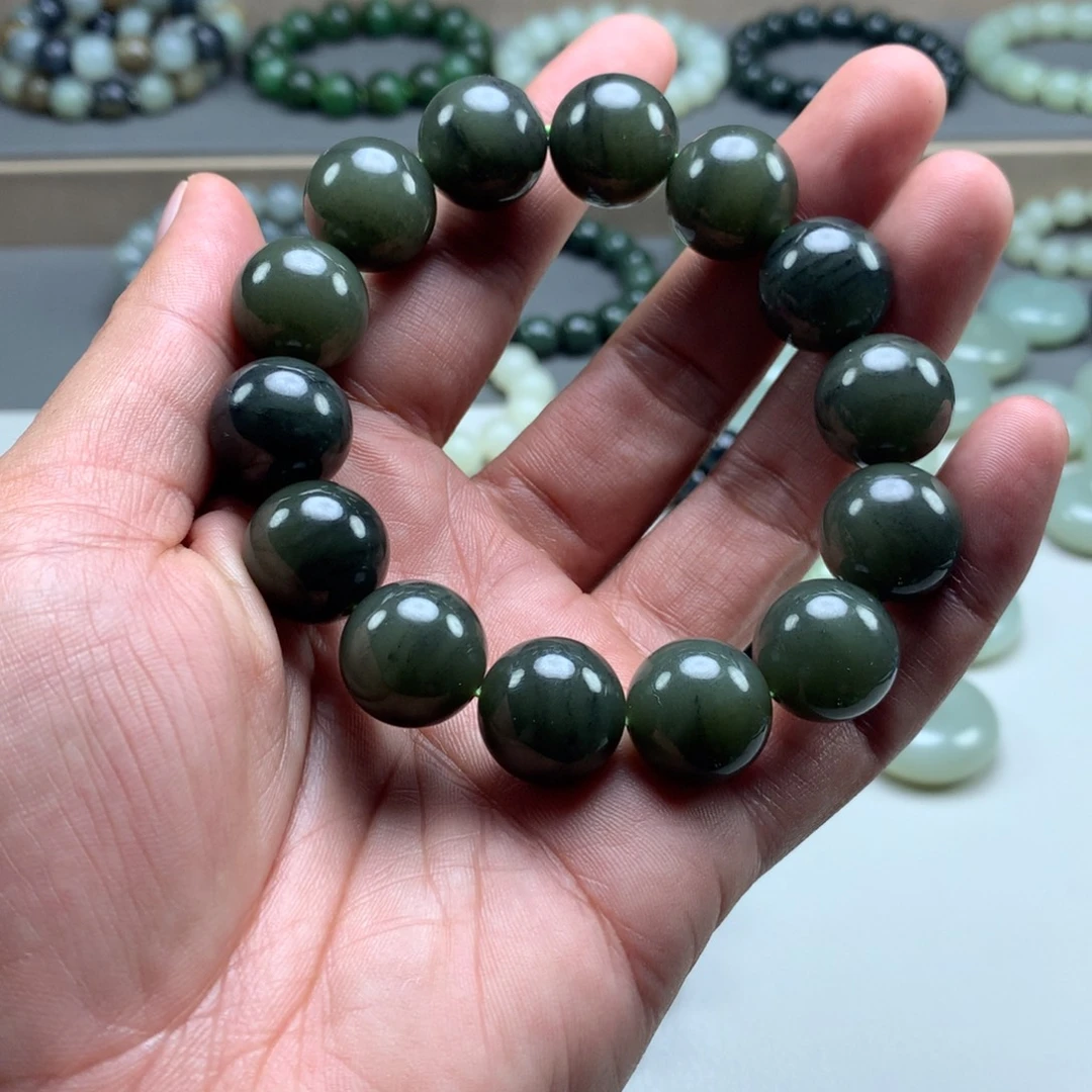 和田玉未镶嵌手链