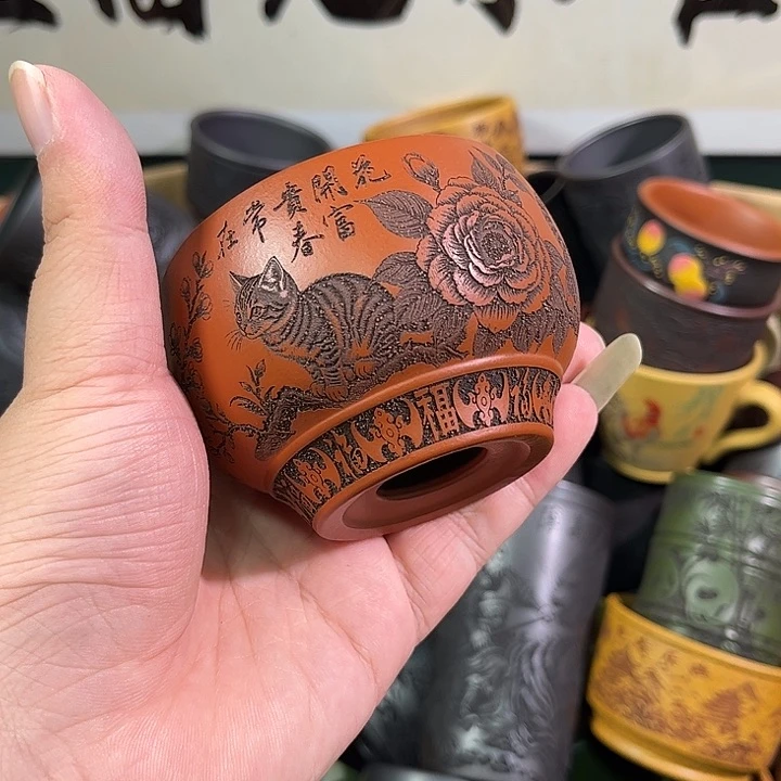 茶杯紫砂全手工紫砂主人杯