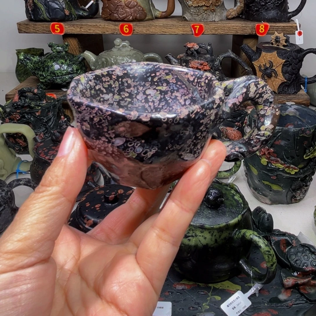 石材梅花玉精品咖啡杯