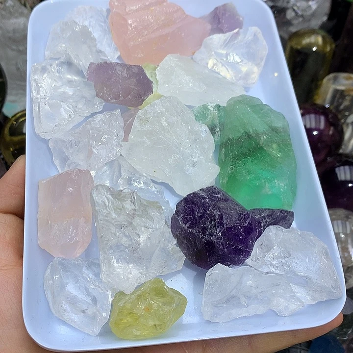 天然水晶原石未镶嵌水晶