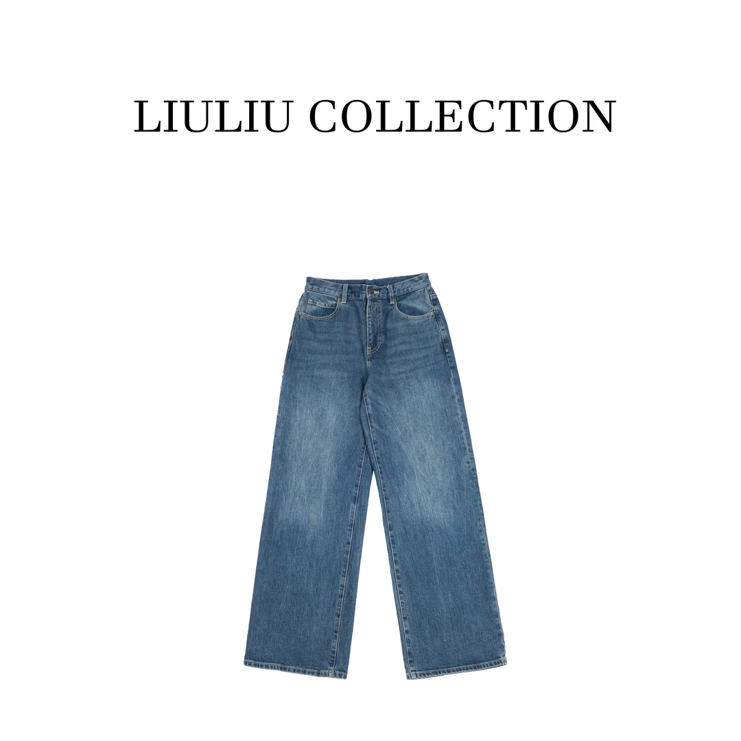 2神裤 土耳其进口面料复古蓝牛 水洗蓝色牛仔裤A001