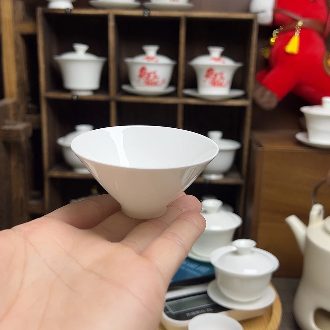 骨瓷65毫升斗笠杯