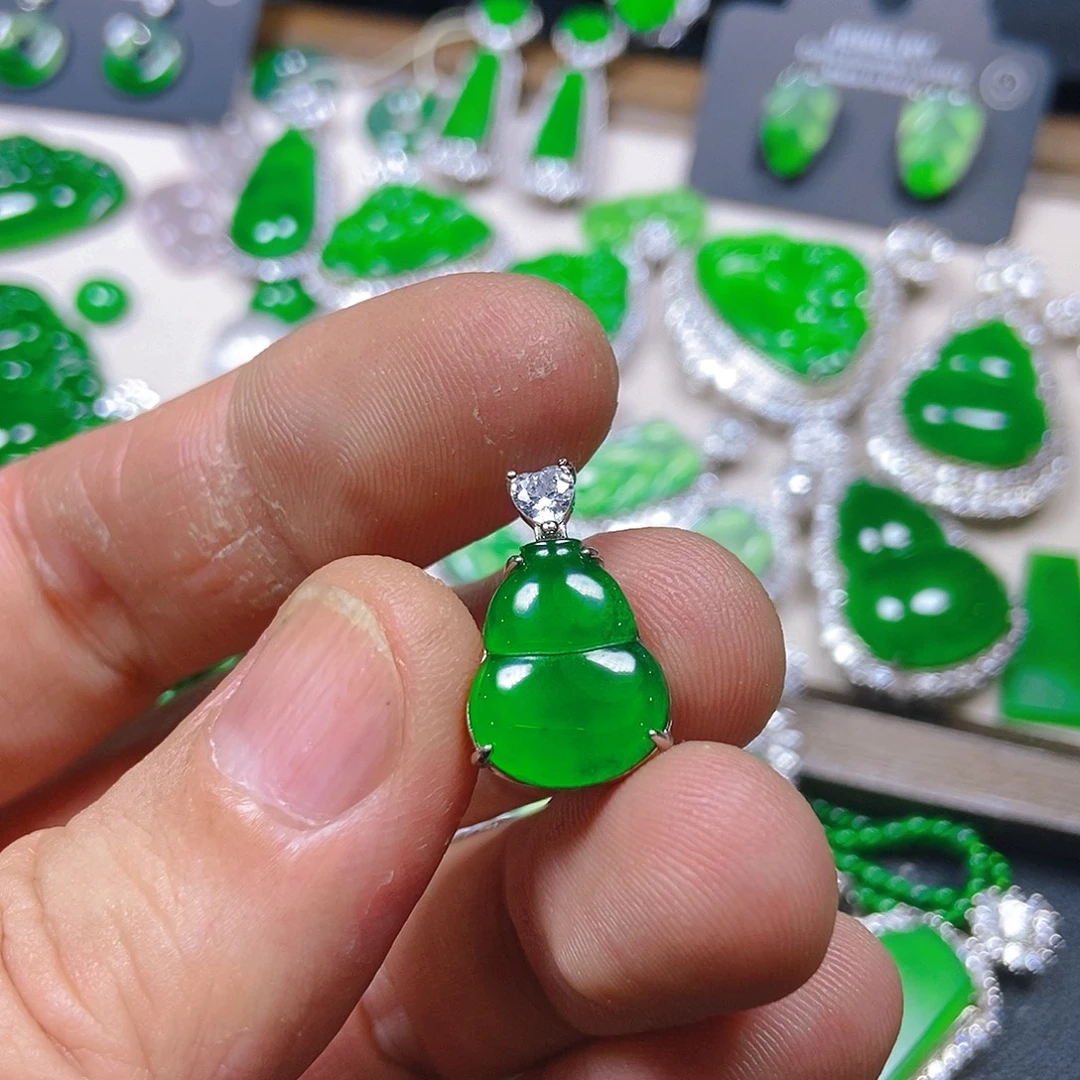 翡翠银S925镶嵌吊坠(不含链)749吊坠