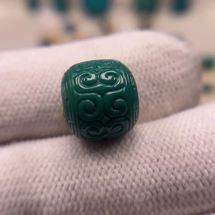 未镶嵌绿松石珠宝奇石回纹老型12.7mmAA1022