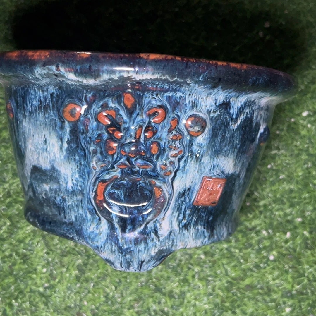 正宗岭南石湾盆放漏