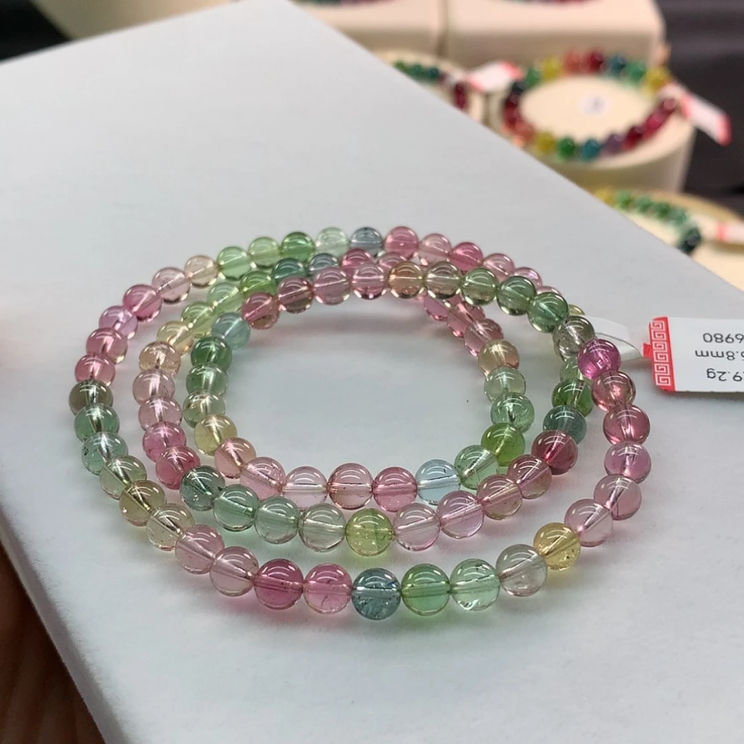 【闪购商品】手链未镶嵌碧玺碧玺荧光人鱼多圈5.8