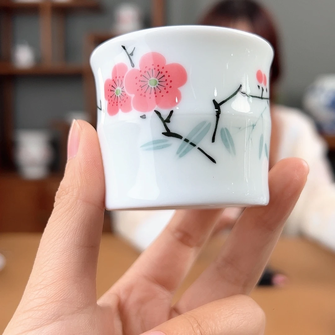 翠竹红梅竹节杯杯