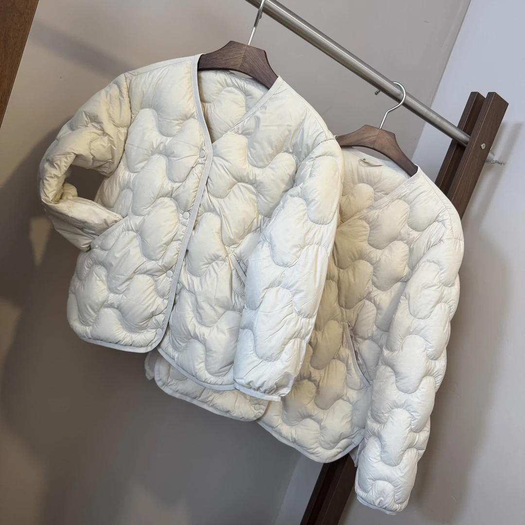 童装羽绒服短款95白鸭绒韩版冬季内搭2025年新款轻薄无领内胆