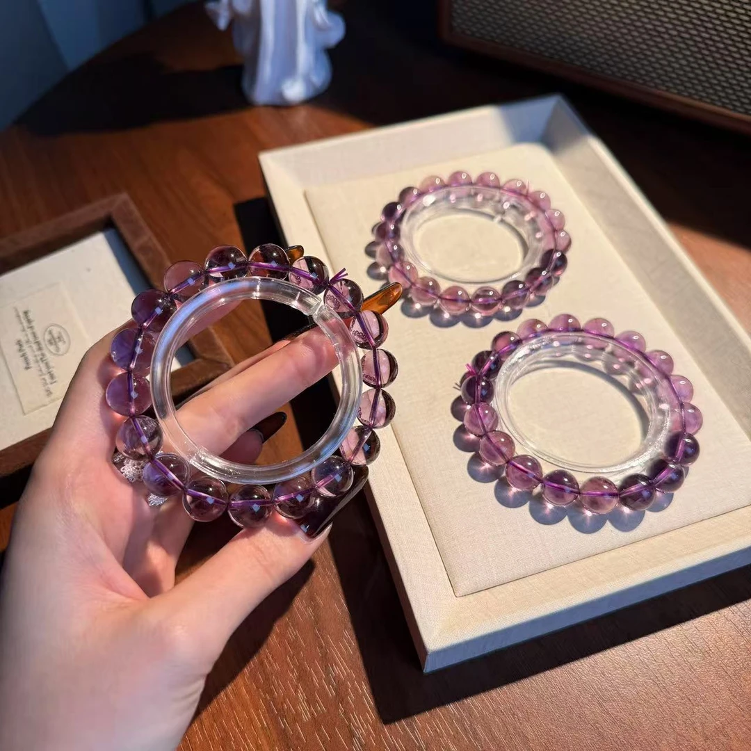 玻利维亚紫水晶手串手链 颜色微差多样性发其一ZF394