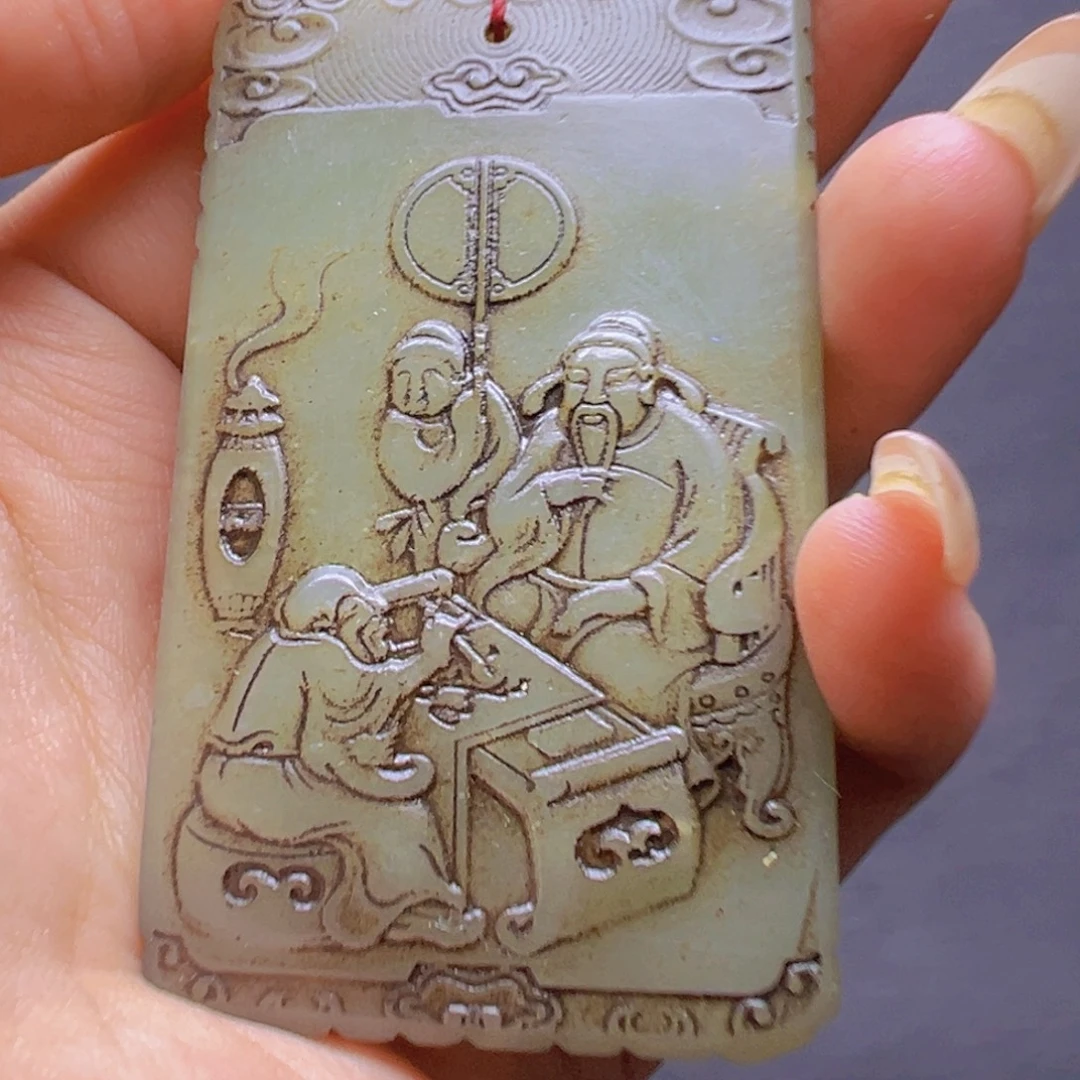 葉***笔未镶嵌和田玉挂件