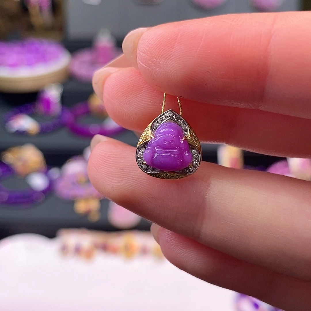 苏纪石（舒俱来）18K金镶嵌吊坠(不含链)