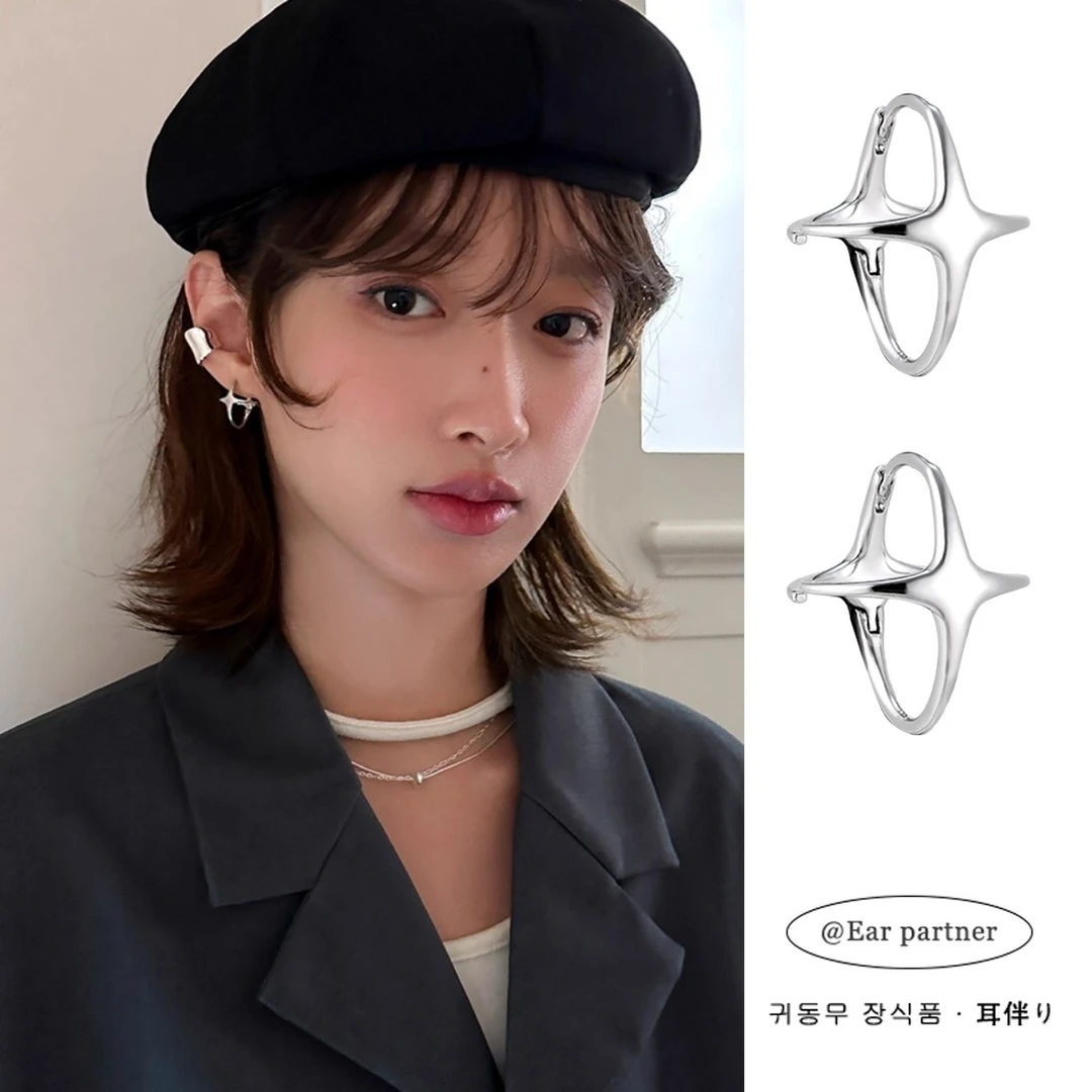 925银耳饰 原创立体球形星星耳钉女纯银针耳环2025新款爆款耳饰