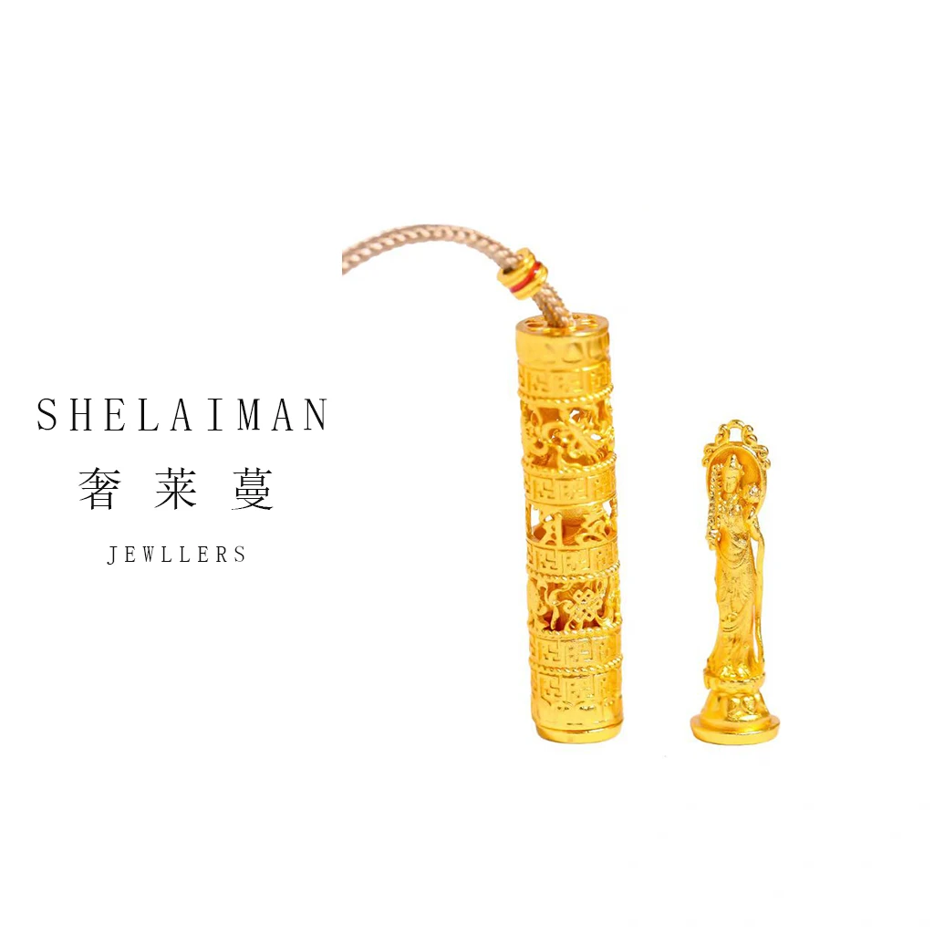 奢莱蔓/SHELAIMAN   新中式古法随身佛毛衣项链L01