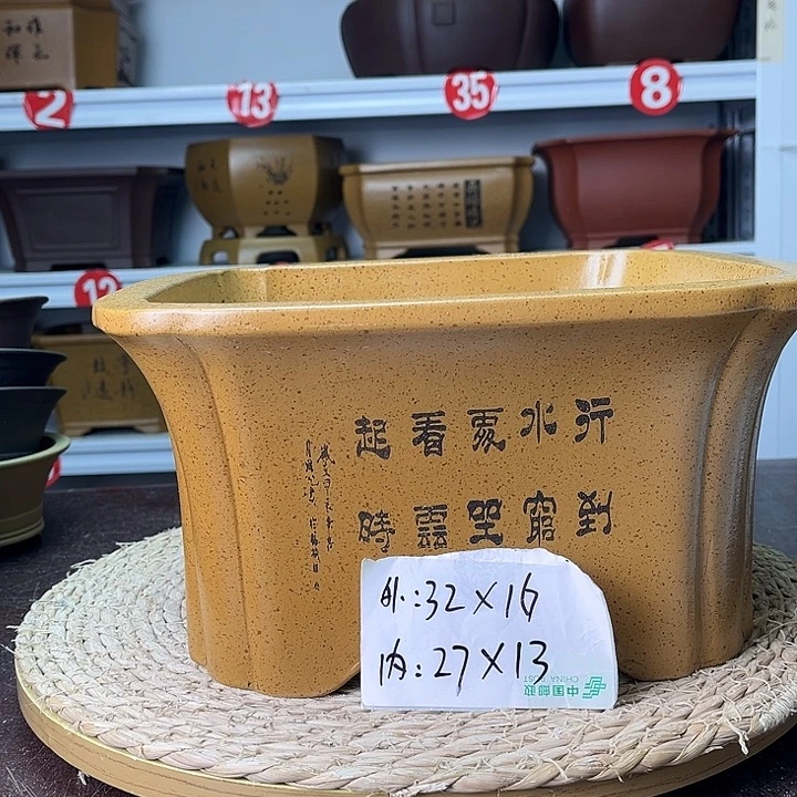 紫砂花盆你在一起