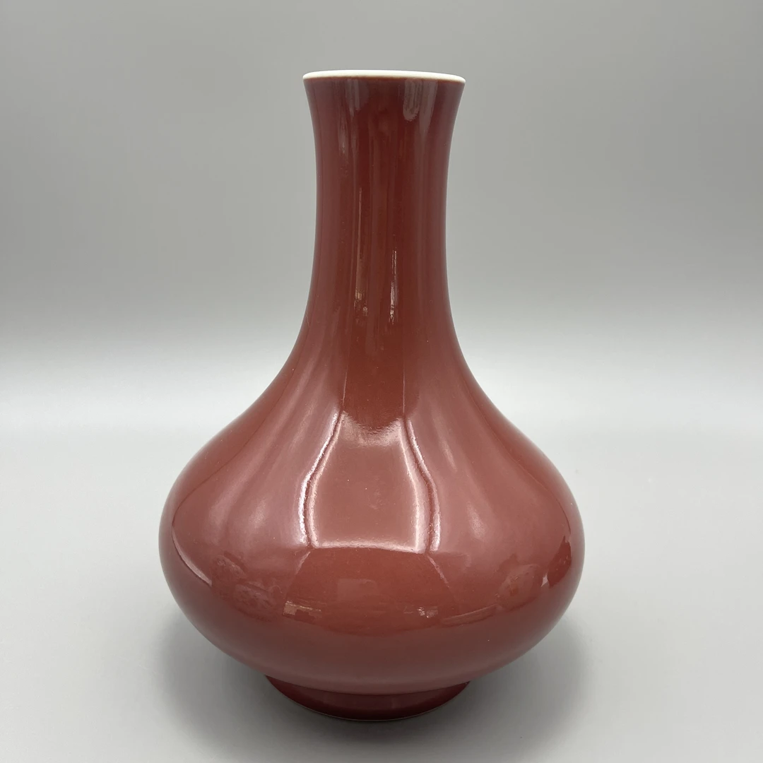 祭红釉荸荠瓶H8499