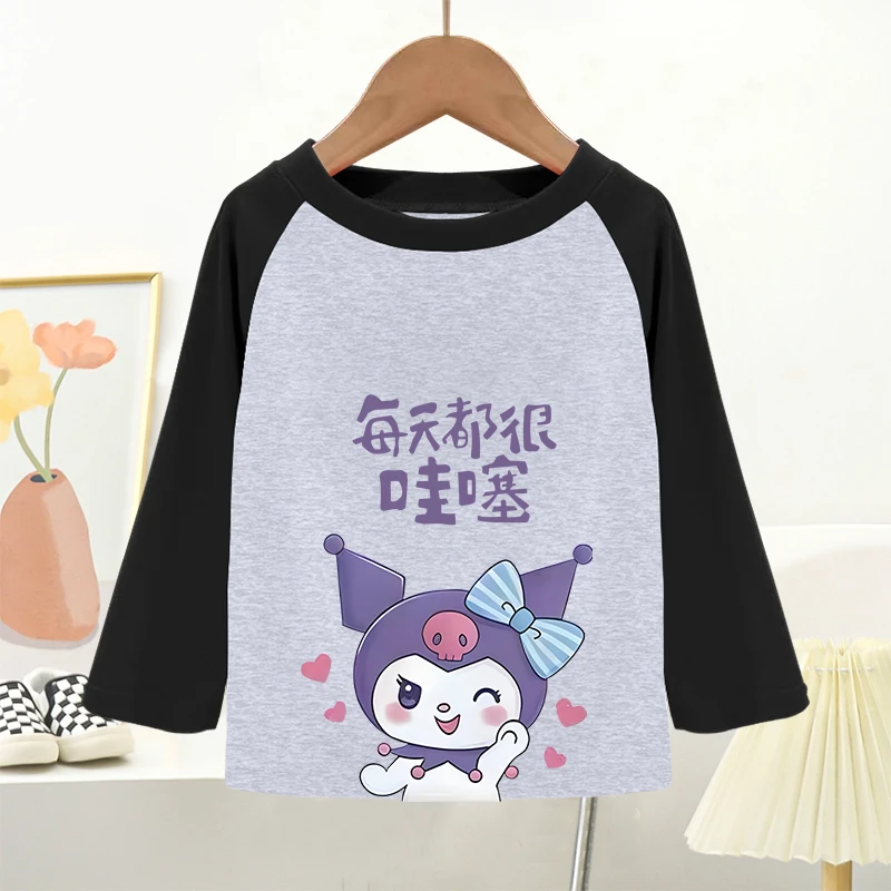 女童德绒长袖T恤2025新款儿童秋装休闲外穿中大童上衣洋气打底潮