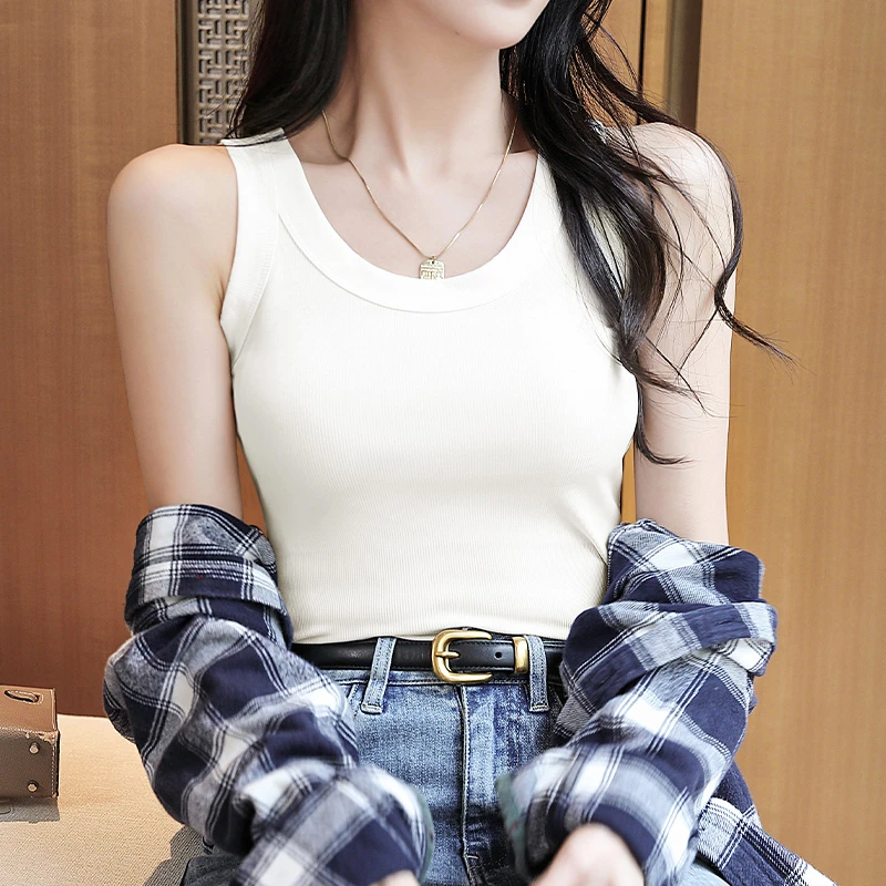 【一只璐甄选】申将肌感贴体3件装女士简易百搭无袖背心外穿