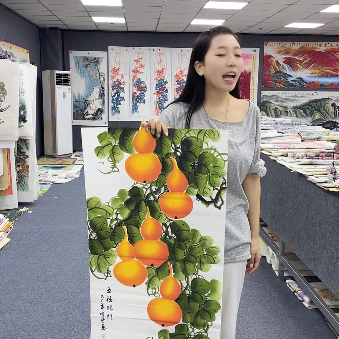 国画作品小姐姐放漏…