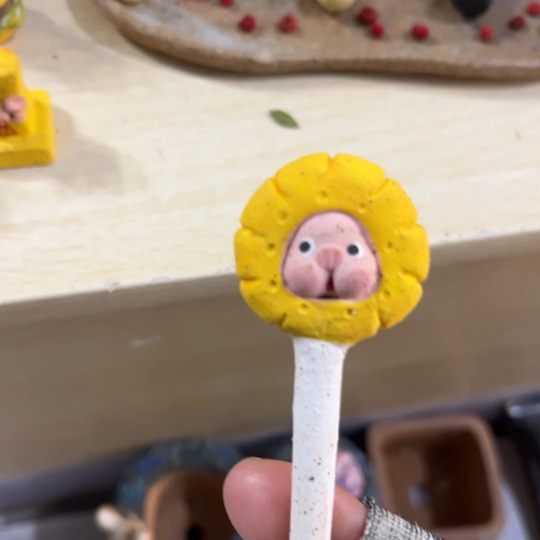 泥塑古镇炻陶花盆