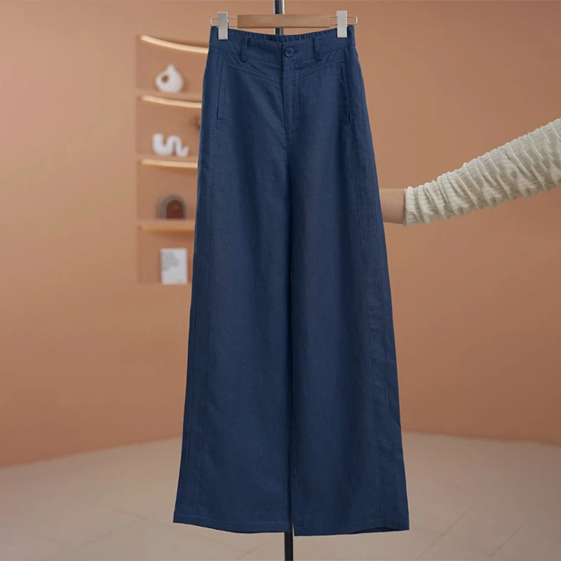 2026年夏季新款高腰宽松显瘦慵懒风直筒休闲裤女气质百搭阔腿裤潮