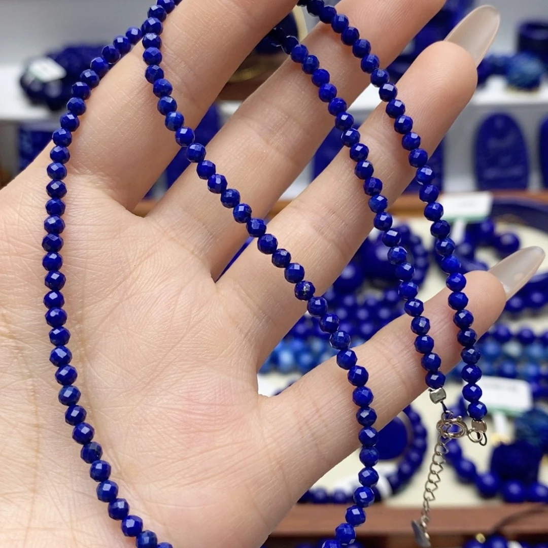 青金石未镶嵌颈饰3mm