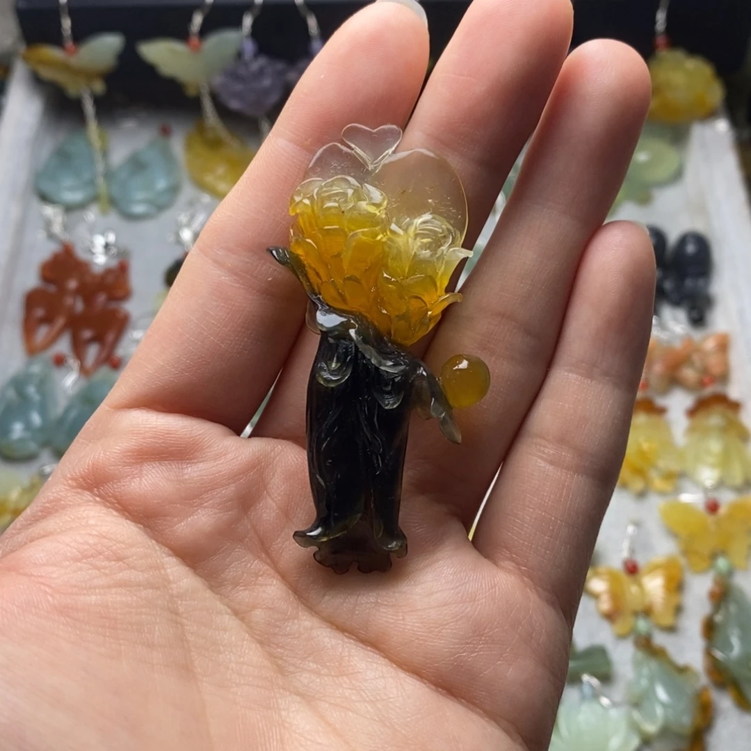 蛇纹石玉合金耳饰/颈饰