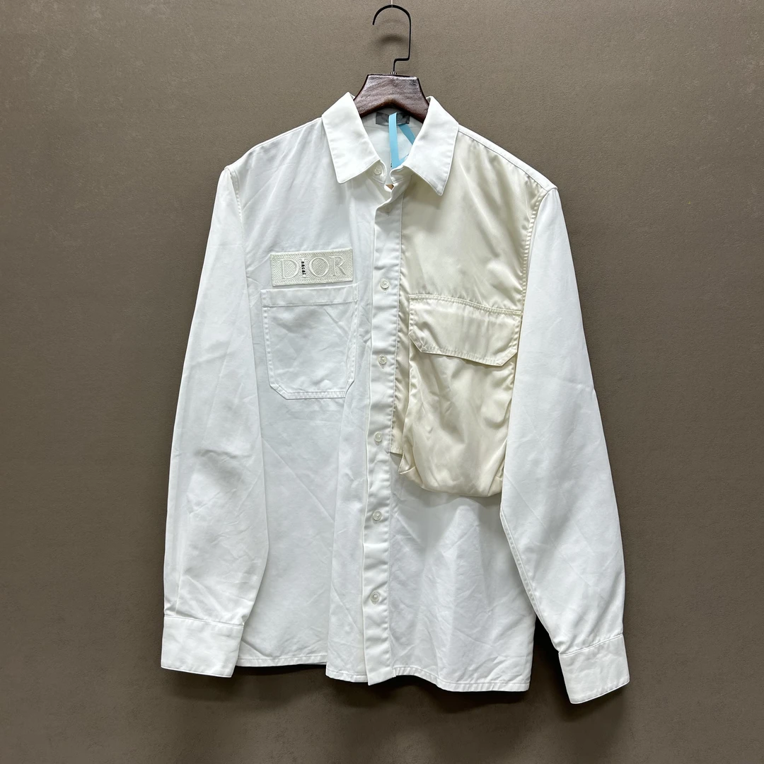 99新 DIOR/迪奥 （pm）Sacai联名款白色衬衫外套 39码 ys000167