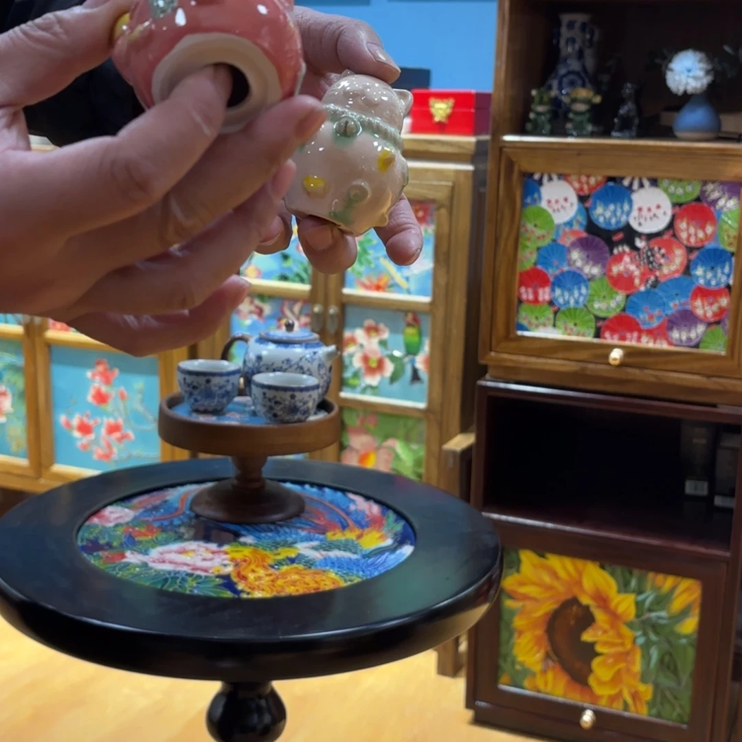 瓷片猫摆件特价福利款