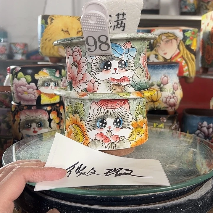 景德镇幸运花盆满38包邮