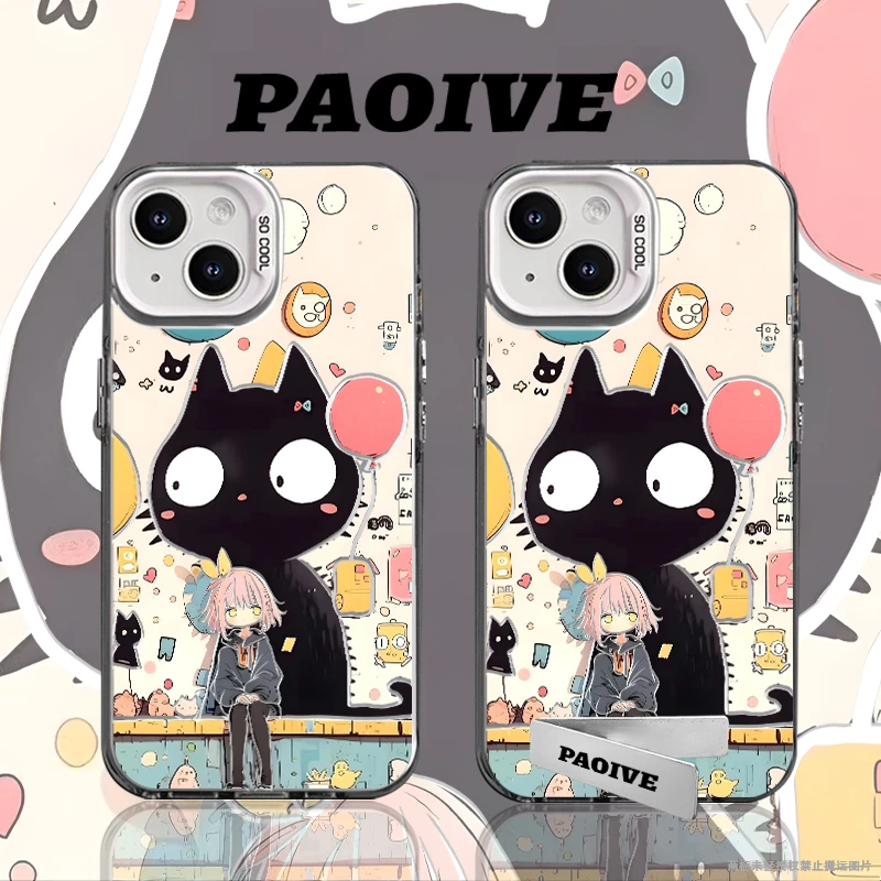 阿尼亚适用苹果华为vivoiPhone小米三星防摔彩银手机壳