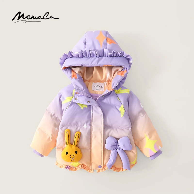 【90白鸭羽绒服】女童甜美小兔渐变保暖90绒羽绒服外套75830101154