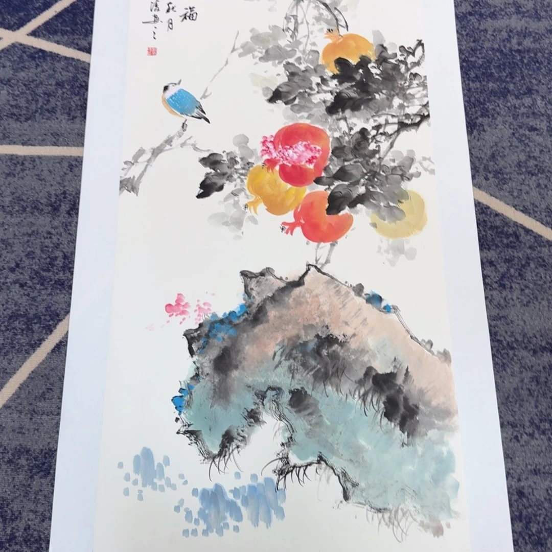 国画国画作品山水花鸟