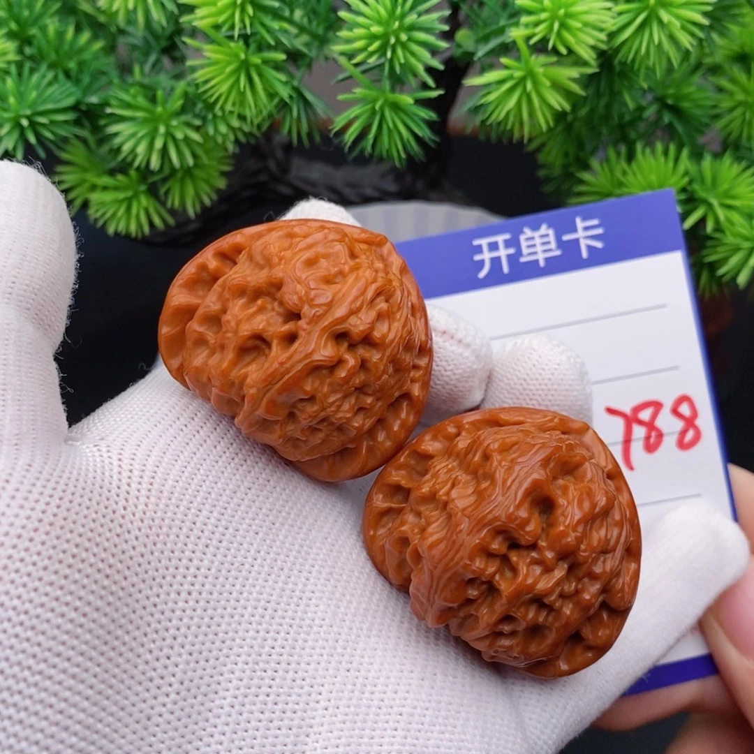 文玩核桃把件41三角白788