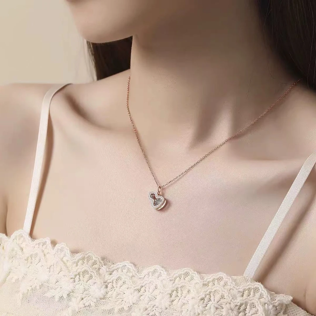 灵动钻石项链轻奢首饰情人节送女友生日礼物闺蜜