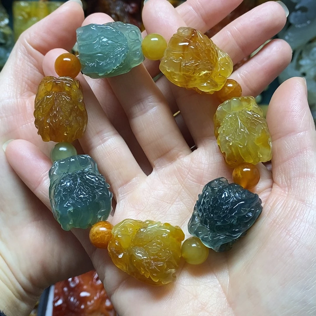 蛇纹石玉未镶嵌手链